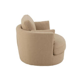 Loungestoel Swivel Hout/Textiel Beige - J-Line