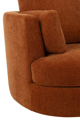Loungestoel Swivel Populierenhout / Schuim Rusty - J-Line - Fauteuil - J-Line - livinglovely.nl