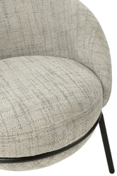 Loungstoel + krukje Napoli Grijs J-Line - Loungestoel - J-Line - livinglovely.nl