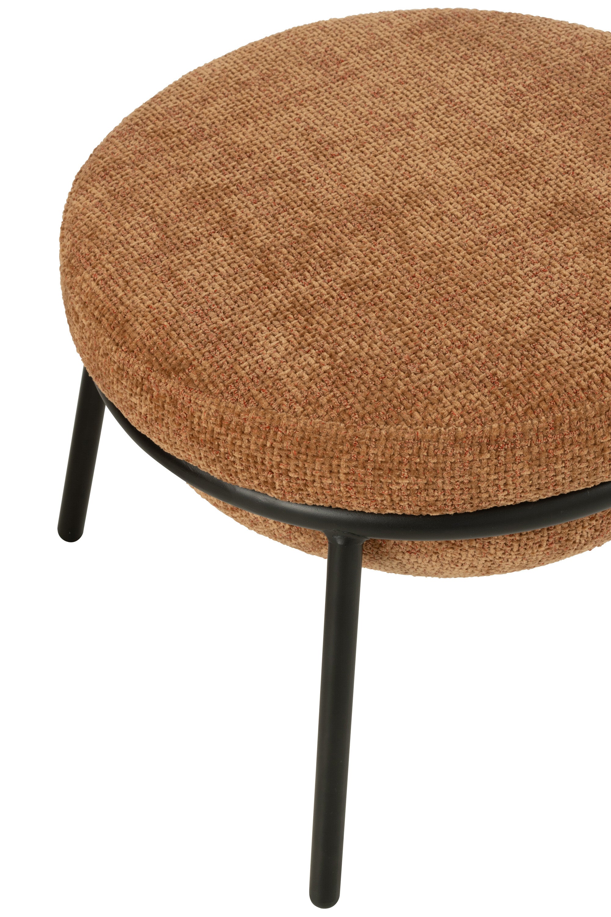 Loungstoel + krukje Napoli Terracotta J-Line - - J-Line - livinglovely.nl