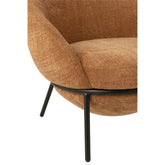 Loungstoel + krukje Napoli Terracotta J-Line