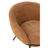 Loungstoel + krukje Napoli Terracotta J-Line