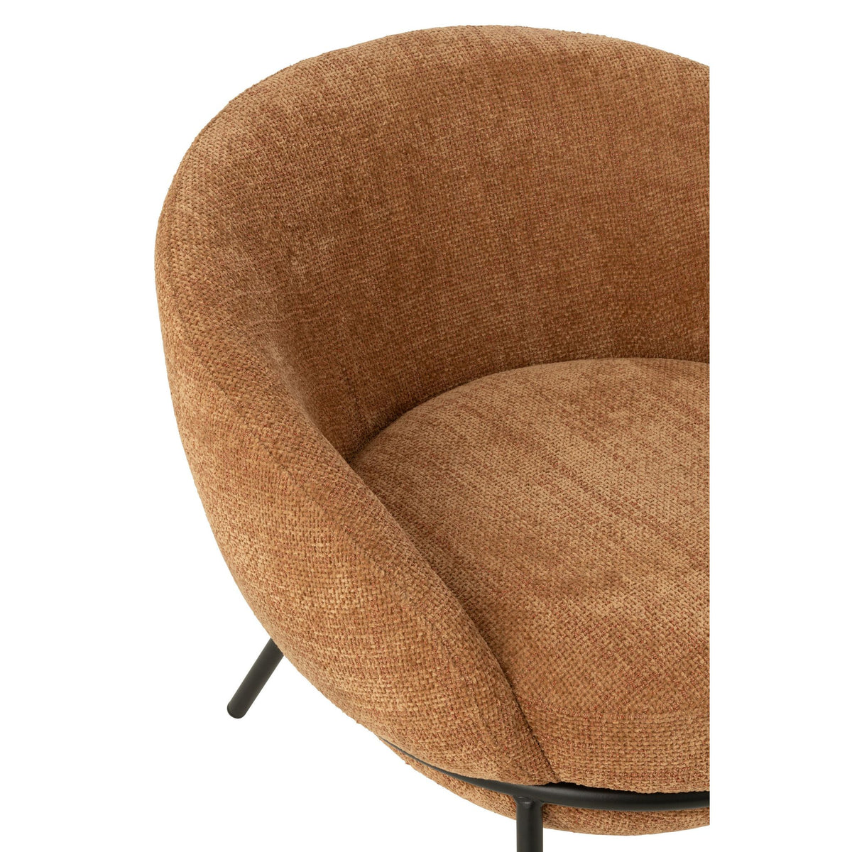 Loungstoel + krukje Napoli Terracotta J-Line