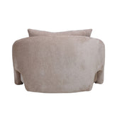 Lune Loveseat Aphrodite Crème van PTMD, achteraanzicht van de crème loveseat