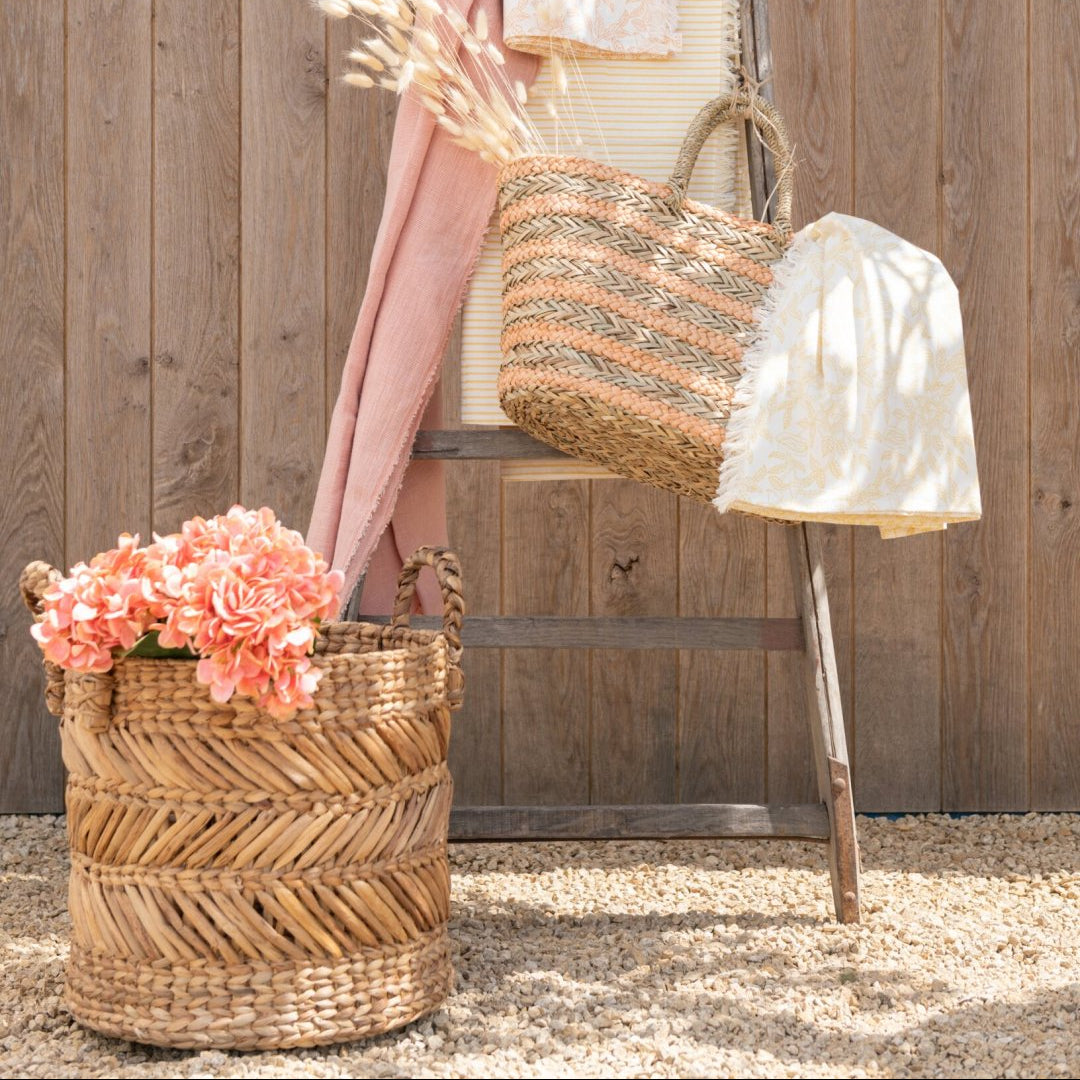 Manden Gevlochten Raffia Naturel Set van 3 J-Line