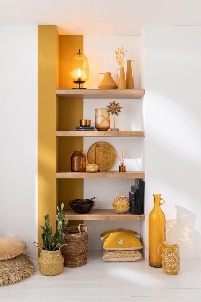 Manden Lucie Raffia Naturel Set van 3 - Mand - J-Line - livinglovely.nl