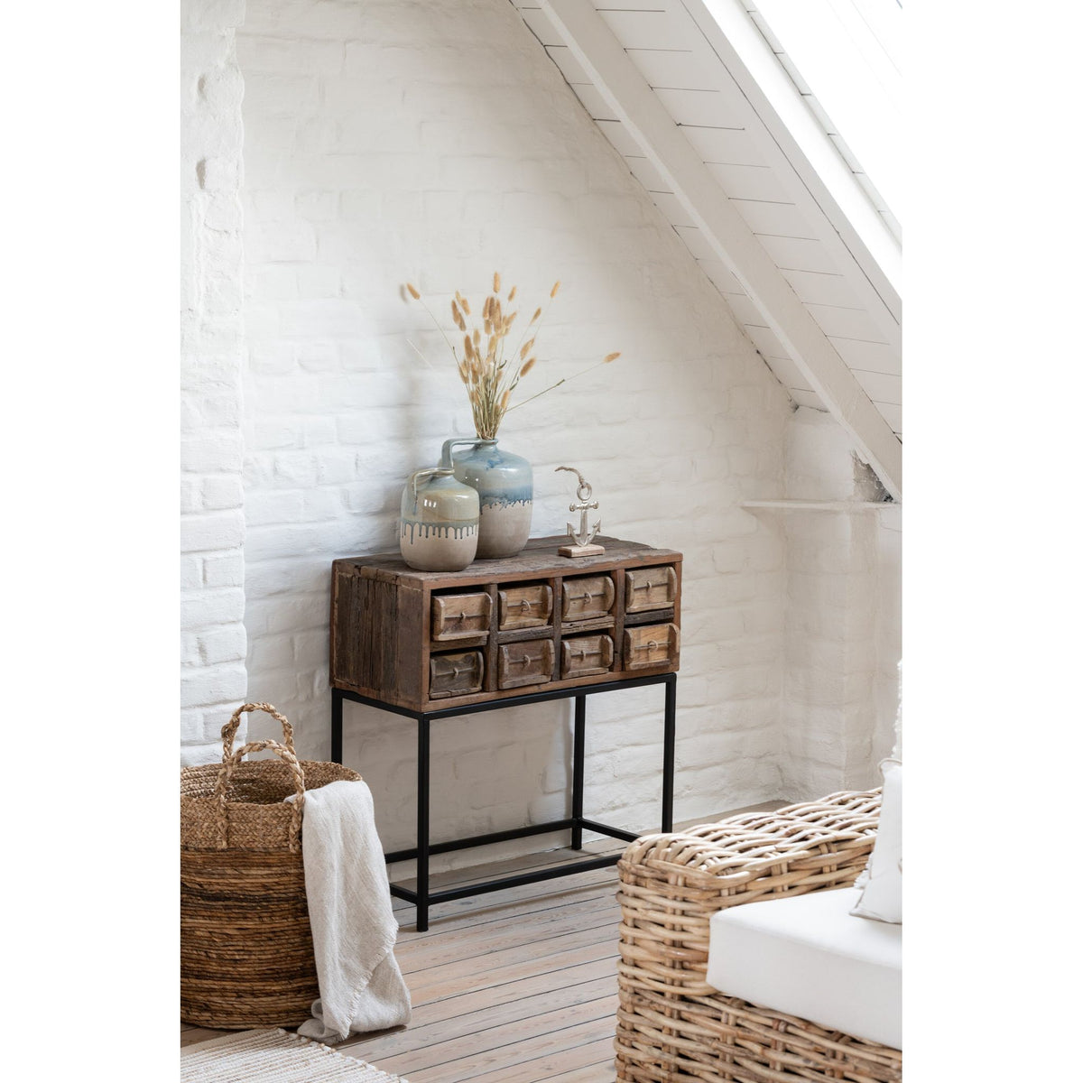 Manden Lucie Raffia Naturel Set van 3 J-Line