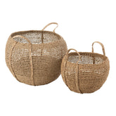 Manden Tosai Zeegras Naturel Set van 2 - Mand - J-Line - livinglovely.nl