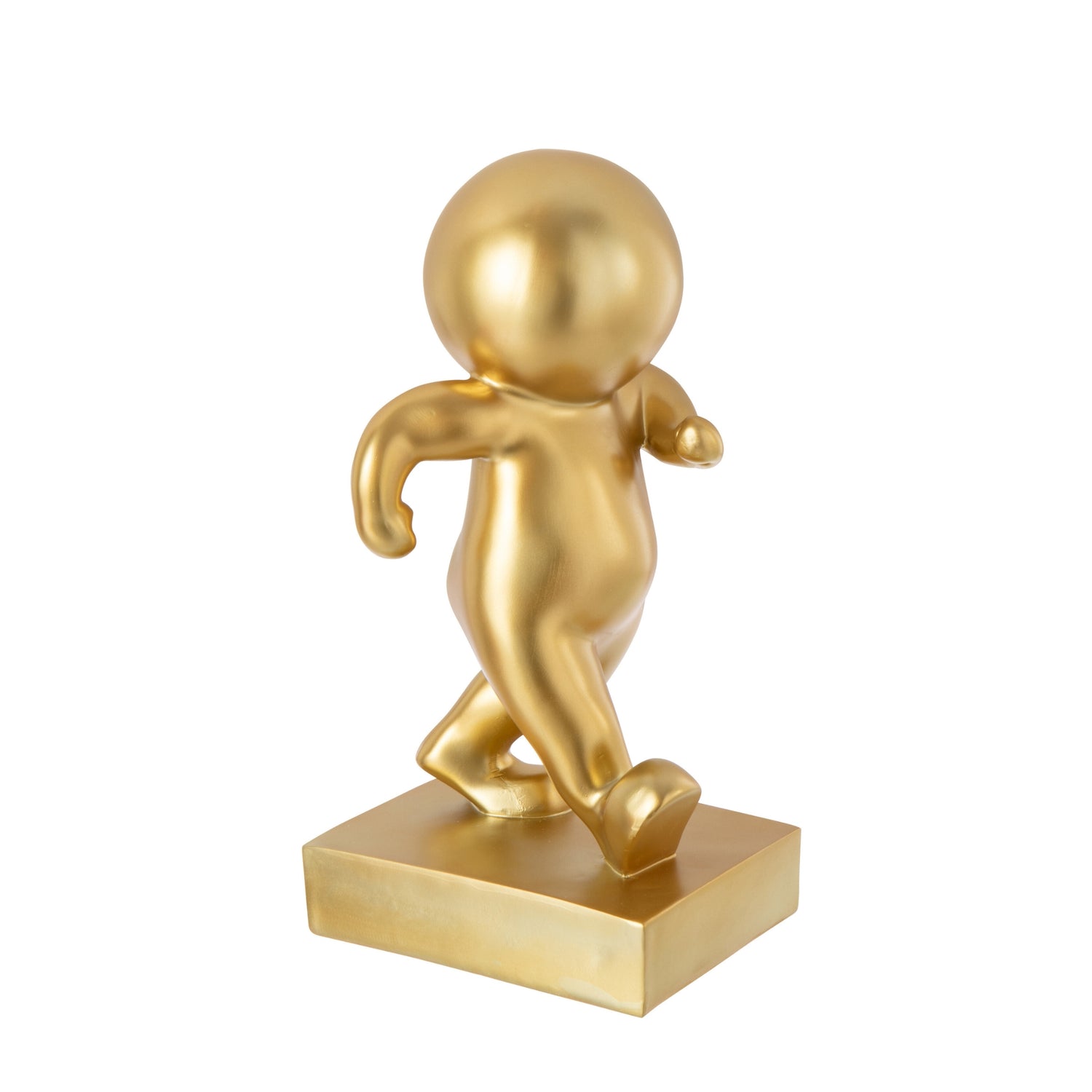 Marcel Wandelend Goudkleurig J-Line - Beeld - J-Line - livinglovely.nl