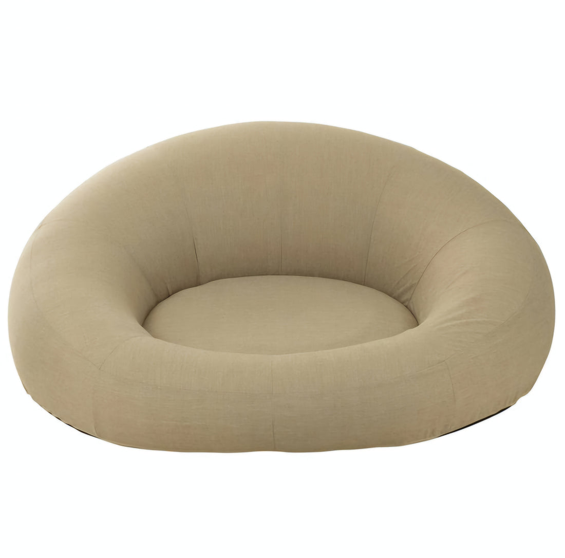 Matras Donut Polyethyleen Beige - Ligbed - J-Line - livinglovely.nl