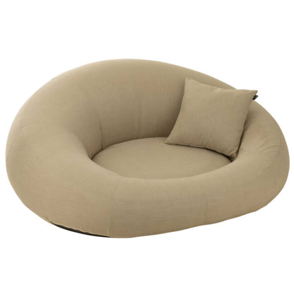 Matras Donut Polyethyleen Beige - Ligbed - J-Line - livinglovely.nl