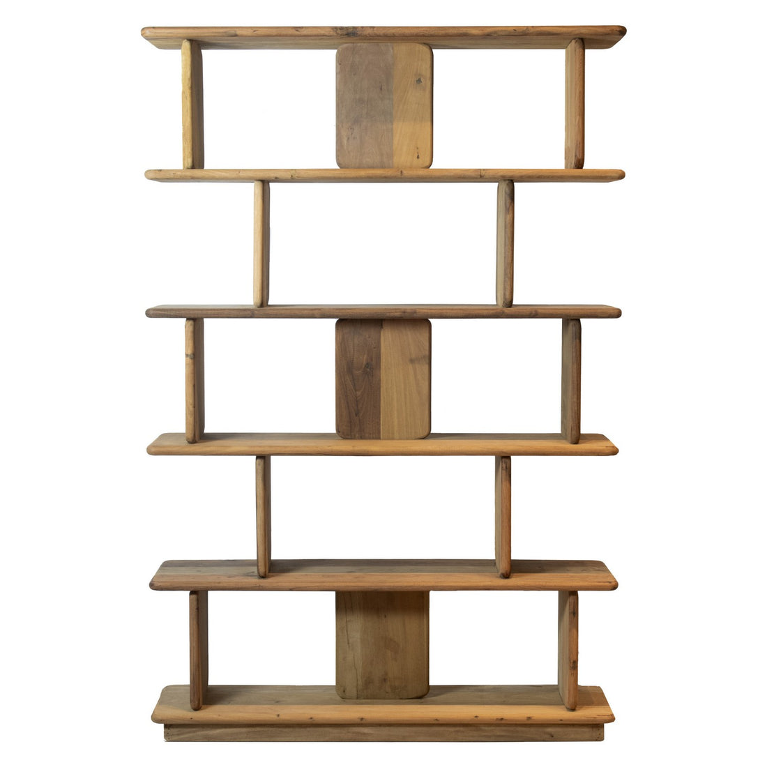 MATTEO - rek - teruggewonnen hout - L 122 x W 30 x H 183 cm - naturel Pomax - Boekenkast - Pomax - livinglovely.nl