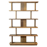 MATTEO - rek - teruggewonnen hout - L 122 x W 30 x H 183 cm - naturel Pomax - Boekenkast - Pomax - livinglovely.nl