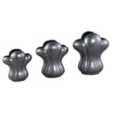 Mellie Black France Lily Flower Ceramic Vase L 29x22x33.5cm PTMD - Vaas - PTMD - livinglovely.nl