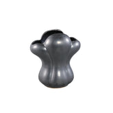 Mellie Black France Lily Flower Ceramic Vase M 26x18x29cm PTMD - Vaas - PTMD - livinglovely.nl