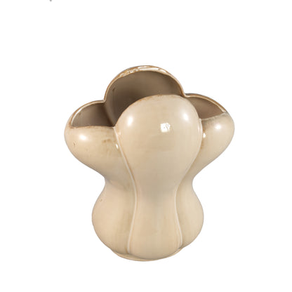 Mellie Cream France Lily Flower Ceramic Vase M 26x18x29cm PTMD - Vaas - PTMD - livinglovely.nl
