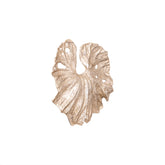 Merial Wandpaneel Lotusblad Small van PTMD, ander aanzicht van het wandpaneel in champagne gegoten aluminium