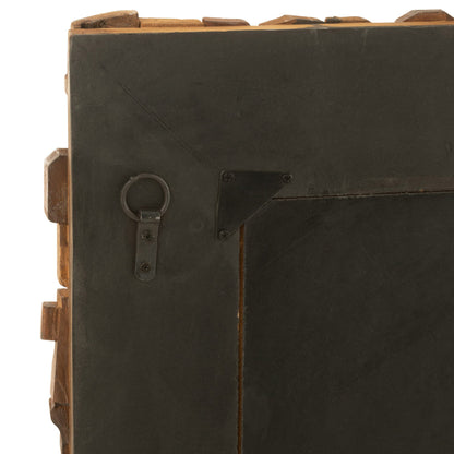 MIRROR SYMA RECYLCED WOOD/MIRROR NATURAL SMALL - - J-Line - livinglovely.nl