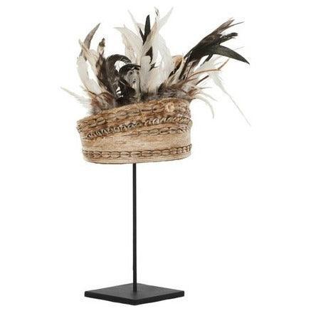 Must Living Balinese Hoed met Schelpen en Veren - Ornament - MUST Living - livinglovely.nl