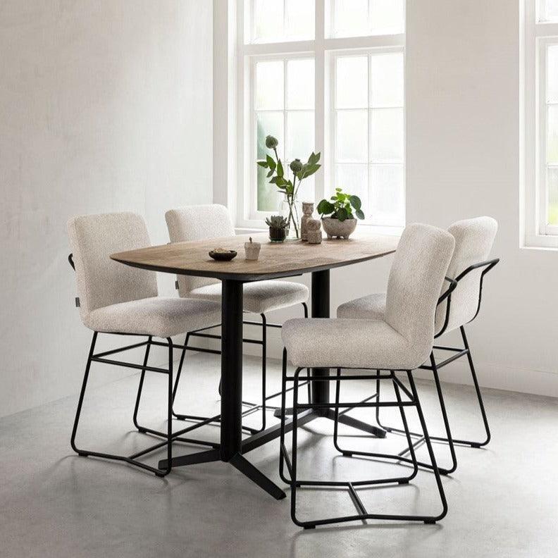 Must Living Bar Kruk Zola Glossy Naturel - Barkruk - MUST Living - livinglovely.nl