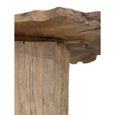 Merapi countertafel van MUST Living van achteren, met zichtbare houtverbindingen