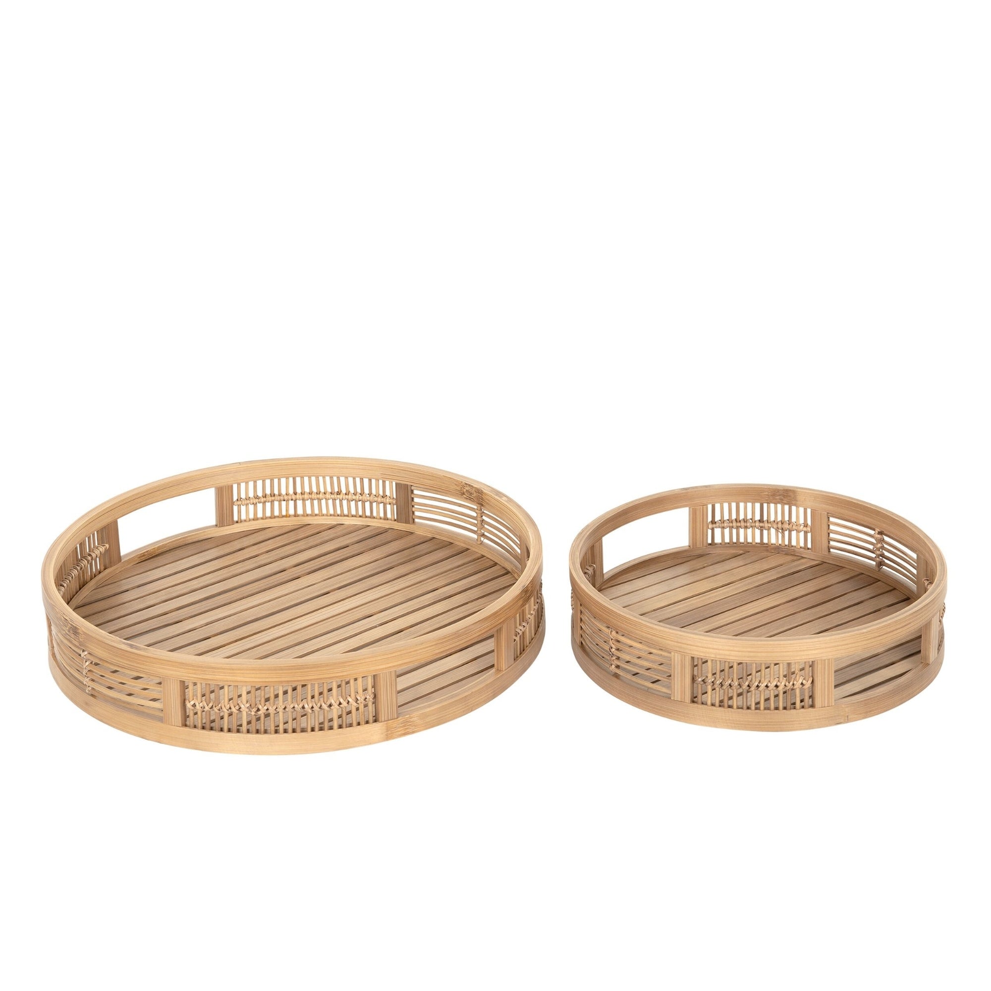 MUST Living Dienblad Algarve Naturel Set van 2 - Dienblad - MUST Living - livinglovely.nl