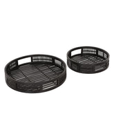 MUST Living Dienblad Algarve Zwart Set van 2 - Dienblad - MUST Living - livinglovely.nl