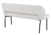 Must Living Eetkamerbank Bloom Bouclé Lichtgrijs 150cm - Eetkamerbank - MUST Living - livinglovely.nl
