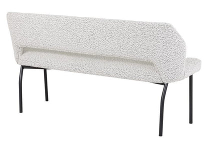 Must Living Eetkamerbank Bloom Bouclé Lichtgrijs 150cm - Eetkamerbank - MUST Living - livinglovely.nl