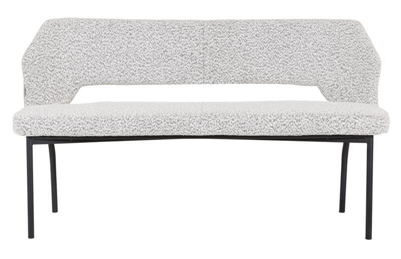 Must Living Eetkamerbank Bloom Bouclé Lichtgrijs 150cm - Eetkamerbank - MUST Living - livinglovely.nl