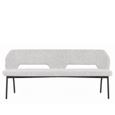 Must Living Eetkamerbank Bloom Bouclé Lichtgrijs 190cm - Eetkamerbank - MUST Living - livinglovely.nl