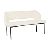 Must Living Eetkamerbank Bloom Bouclé Naturel 150cm - Eetkamerbank - MUST Living - livinglovely.nl