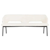 Must Living Eetkamerbank Bloom Bouclé Naturel 150cm - Eetkamerbank - MUST Living - livinglovely.nl