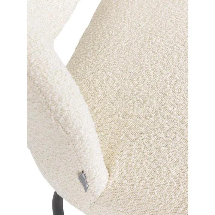 Must Living Eetkamerbank Bloom Bouclé Naturel 150cm - Eetkamerbank - MUST Living - livinglovely.nl