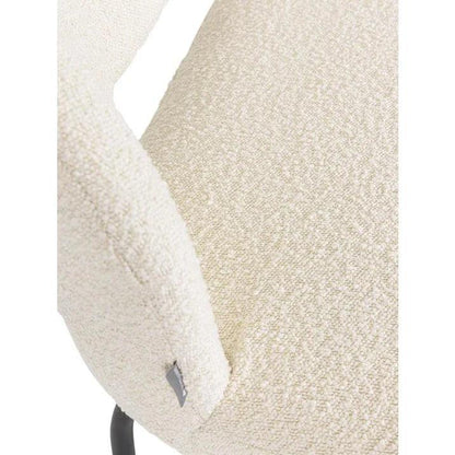 Must Living Eetkamerbank Bloom Bouclé Naturel 150cm - Eetkamerbank - MUST Living - livinglovely.nl