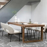 Must Living Eetkamerbank Bloom Bouclé Naturel 150cm - Eetkamerbank - MUST Living - livinglovely.nl