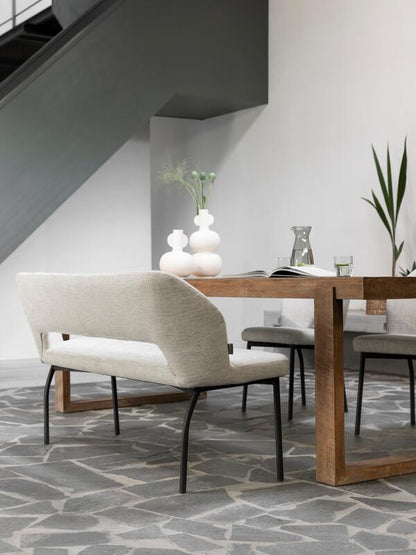 Must Living Eetkamerbank Bloom Polaris Naturel 190cm - Eetkamerbank - MUST Living - livinglovely.nl