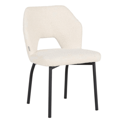 Must Living Eetkamerstoel Bloom Bouclé Naturel - Eetkamerstoel - MUST Living - livinglovely.nl