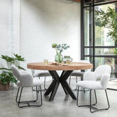 Must Living Eetkamerstoel Vista Boucle Licht Grijs - Eetkamerstoel - MUST Living - livinglovely.nl