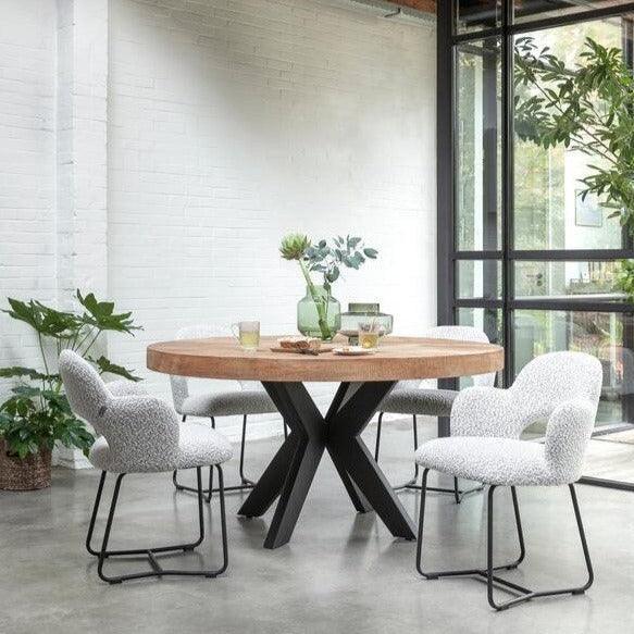 Must Living Eetkamerstoel Vista Boucle Licht Grijs - Eetkamerstoel - MUST Living - livinglovely.nl