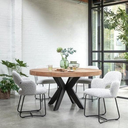 Must Living Eetkamerstoel Vista Boucle Licht Grijs - Eetkamerstoel - MUST Living - livinglovely.nl