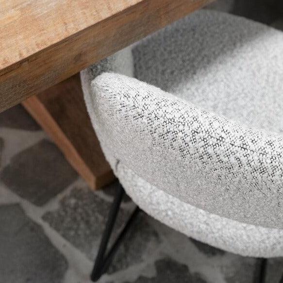 Must Living Eetkamerstoel Vista Boucle Licht Grijs - Eetkamerstoel - MUST Living - livinglovely.nl