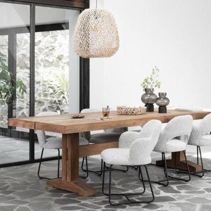 Must Living Eetkamerstoel Vista Boucle Licht Grijs - Eetkamerstoel - MUST Living - livinglovely.nl