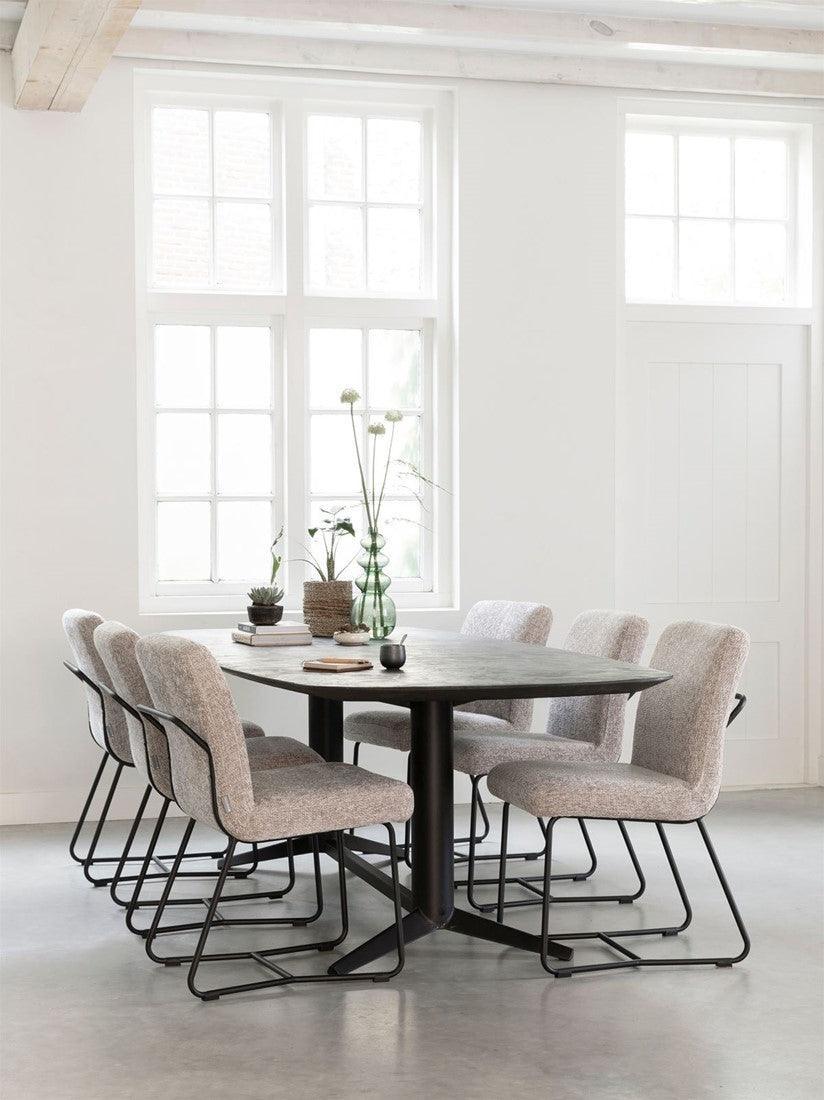 Must Living Eetkamerstoel Zola Glossy Sand - Eetkamerstoel - MUST Living - livinglovely.nl