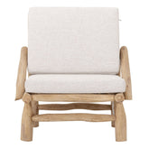 Fauteuil Blue Marlin van MUST Living, loungestoel met frame van teakhouttak