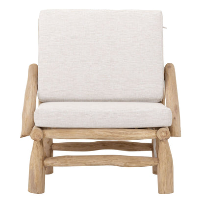 Fauteuil Blue Marlin van MUST Living, loungestoel met frame van teakhouttak