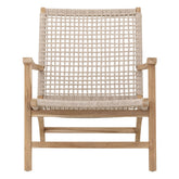 Fauteuil William High Back van MUST Living, loungestoel van teakhout met hoge gevlochten rug