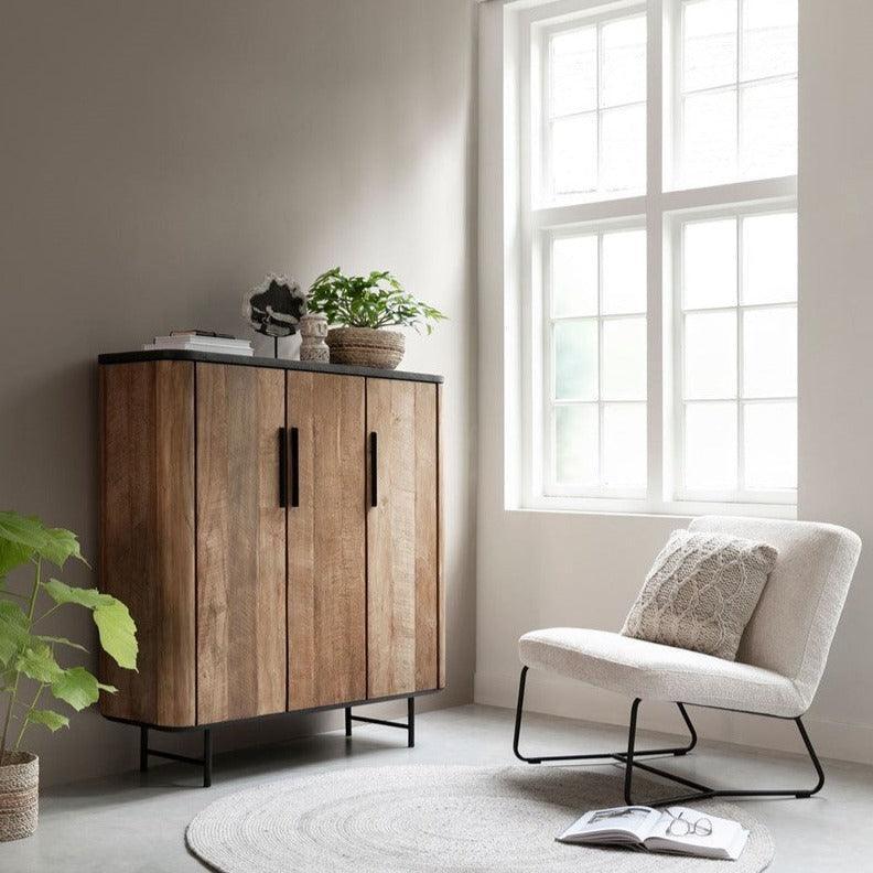 Must Living Fauteuil Zola Glossy Naturel - Fauteuil - MUST Living - livinglovely.nl