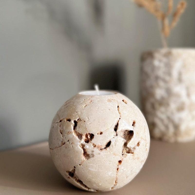 Must Living Kandelaar Cheese Stone - Theelichthouder - MUST Living - livinglovely.nl