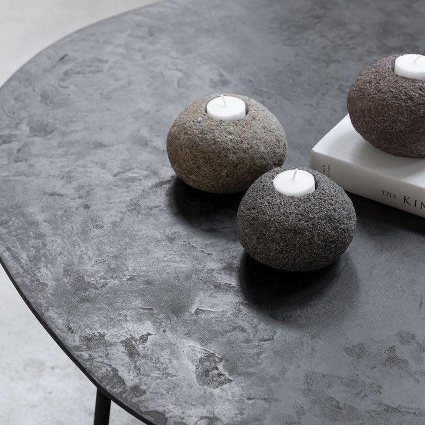 Must Living Kandelaar Riverstone Laag Set van 3 - Theelichthouder - MUST Living - livinglovely.nl